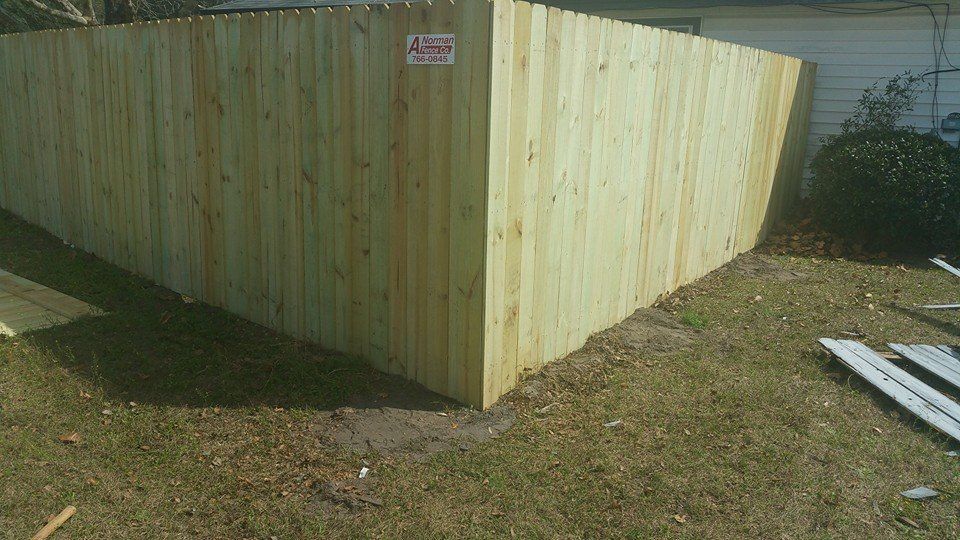 tall wood privacy fence